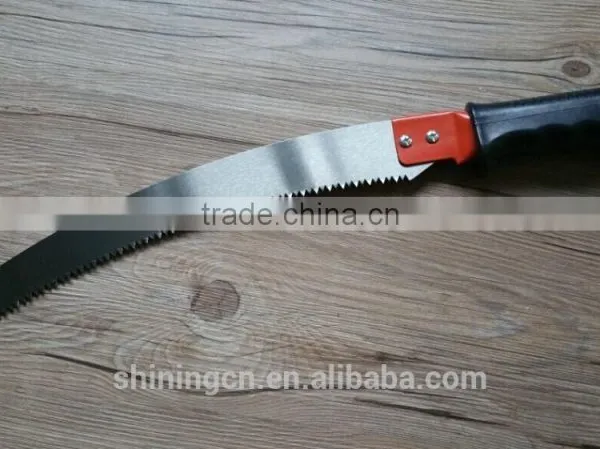 High Tree Cut Curve Pruning Saw With Steel and Rubebr Handle photo-3