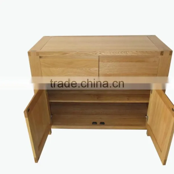 2 Doors 2 Drawer Solid Wood Shoes Cabinet photo-3