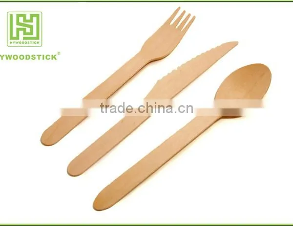100forks Disposable 100 Wood Cutlery Silverware Wooden Forks, White photo-3