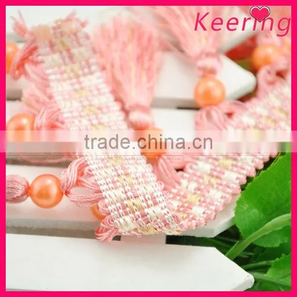Hot Fashion Pink Beads Tassel Trim WTP-1290 photo-5