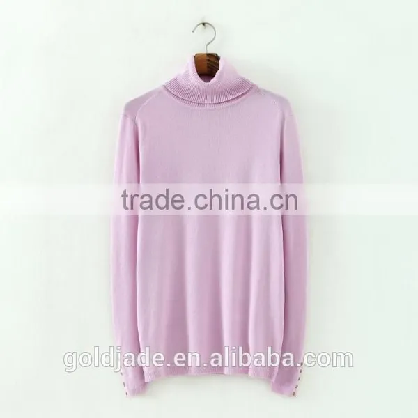 Woolen Sweater Designs for Ladies,choker High Collar Sweater or Women With Cotton , Colorful Knitted Sweater photo-2