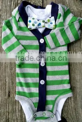 New Arrival Cute Design 100 Cotton Fabric Striped Baby Romper Baby Clothes photo-4