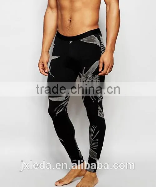 Men Full Floral Pattern Printed Loungewear Leggings Custom photo-4