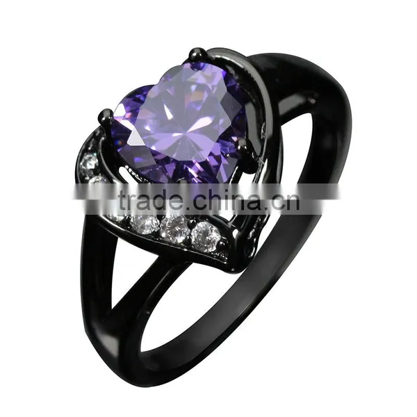 Cheap Wholesale S925 Silver Heart Design Opal Couple Ring for Valentine's Day photo-5