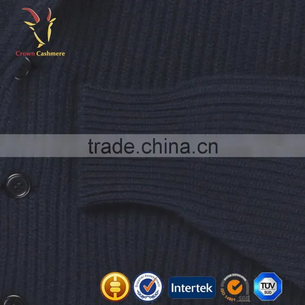 Blended Cashmere Mens Wool Casual Cardigan photo-5