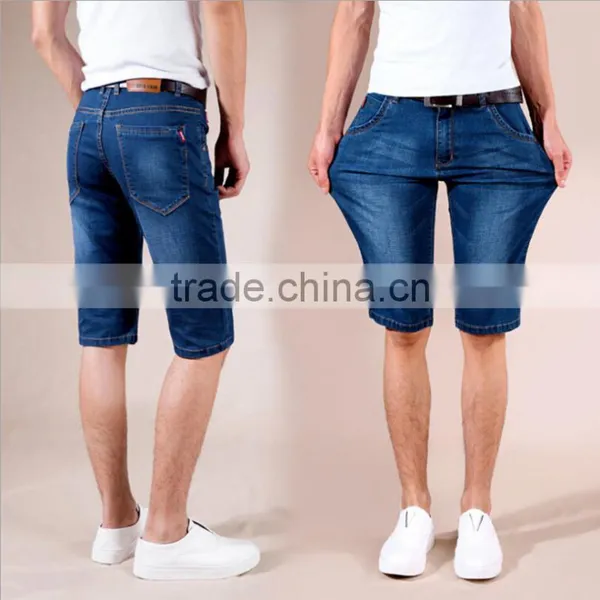 2016 Cotton Shorts Men New Short Jeans With Good Elasticity photo-2