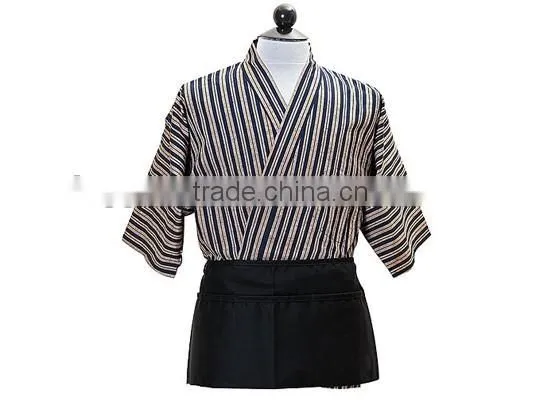 Japanese Style Striped Chef Shirt/chef Uniform photo-4