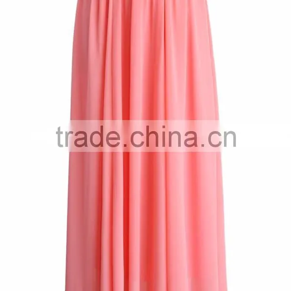 Women Wholesale Elastic Wasitband Long Skirt Fashion Chiffon Maxi Skirt 2016 photo-3