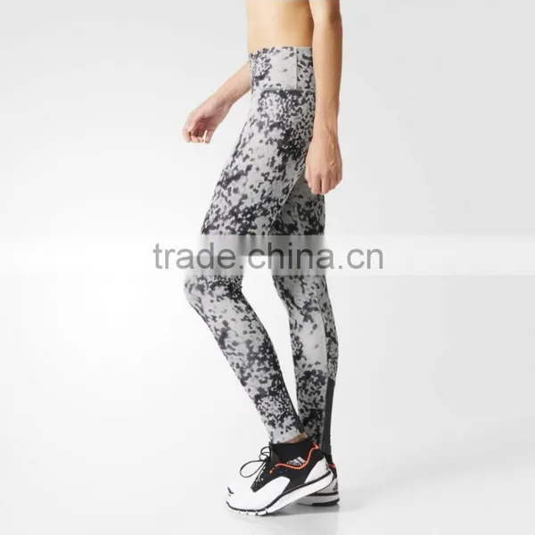 Womens Athletic Fitness Polyester Sports Leggings Custom Print Yoga Pants photo-2