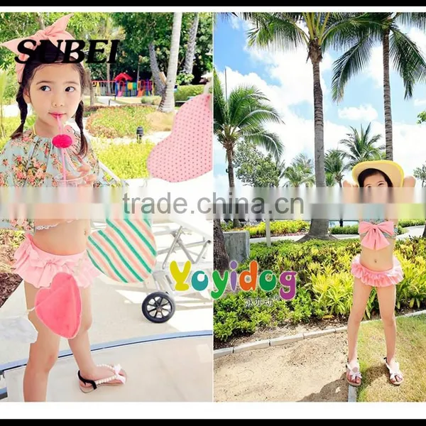 Children Swimsuit Three-piece Floral Bikinifloral Bikini Girls Swimwear photo-2