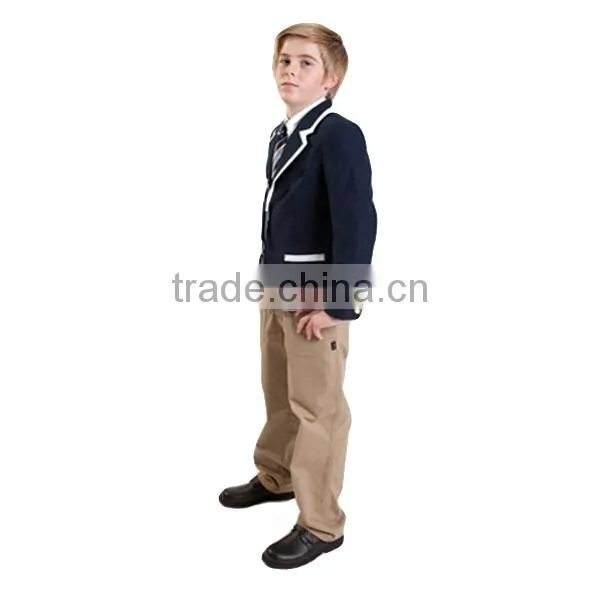 Custom 100%Polyester School Uniforms Navy Blazers photo-6