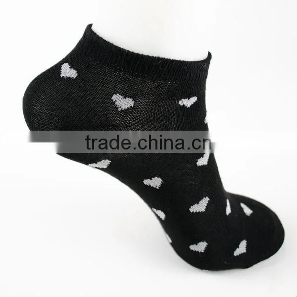 Solid Color Cotton White Dots Women Boat Socks photo-2