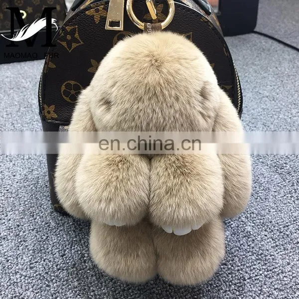 2016 Fashion Rabbit Fur Bag Charm / Pretty Rabbit Keychain photo-5
