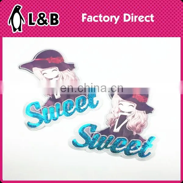 2017 Wholesale Custom Patch Embroidered With Sequins Iron Patch photo-5