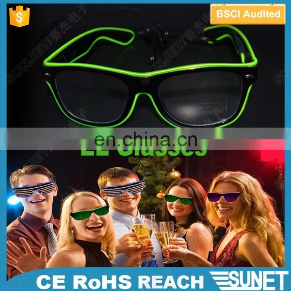 Hot Sale Multicolor Bright LED Glasses Festival LED Glow EL Glasses photo-6