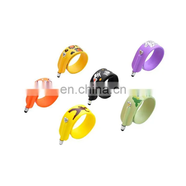Advertised Publicity Silicone Slap Wristband Touch Pen