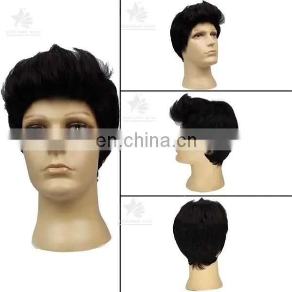 Elegance Star Credible Supplier Unprocessed Factory Price High Quality Natural Brazilian Human Short Hair Wig Men