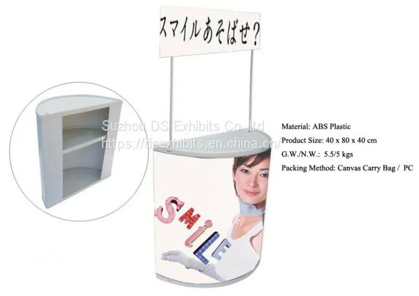 Plastic Promotor Counter,custom Promotor Desk, Portable Folding Promotion Counter,Promotion Counter photo-3