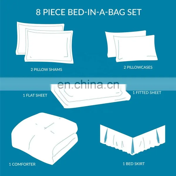 China Soft Solid Color Queen King Size Down Bedding Comforter Sets photo-7