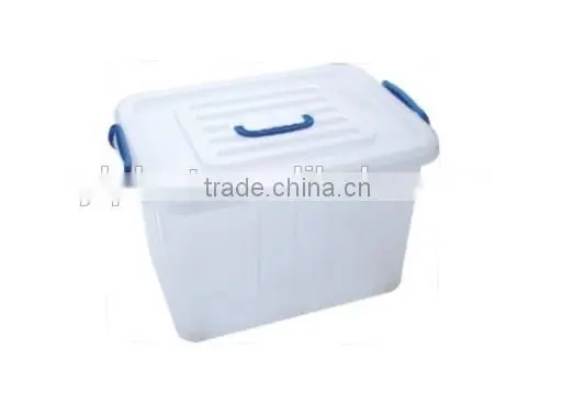 55L Plastic Storage Box With Wheels, Lid and Handle, Storage Bin photo-3