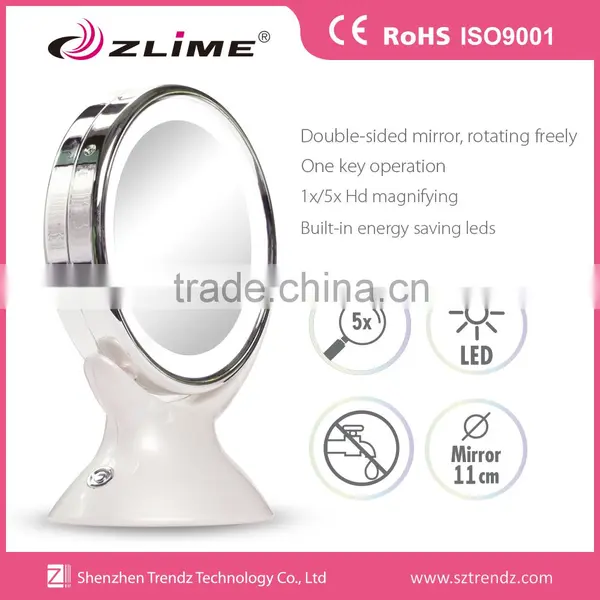 2 Sides Magnifying LED Light Table Makeup Mirror photo-2