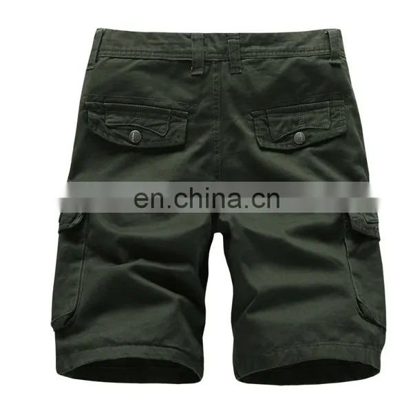 Mens Twill Denim Zip Fly Casual Chino Cargo Shorts Pants With Pocket photo-3