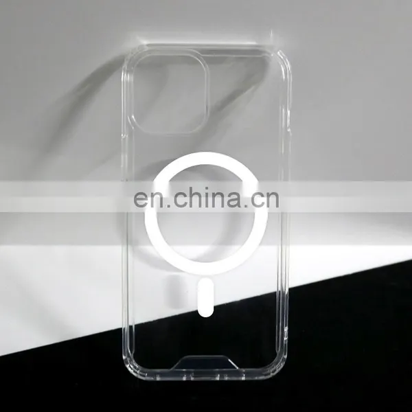 Shockproof Transparent Clear TPU Magnet Phone Case for Magsafe Case for Iphone 12 Pro Mini Max photo-3