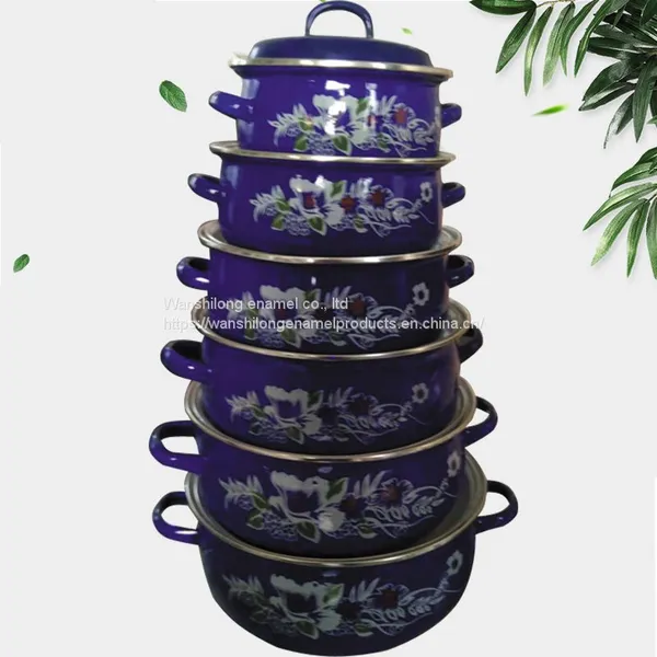 Enamel Tableware 6pcs Vitreous Enamel Pot photo-2