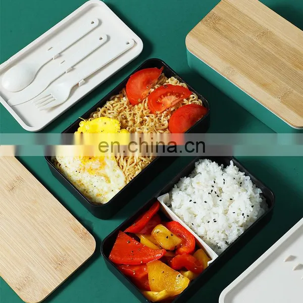 High Quality Plain Tiffin 2 Layer Stackable Lunch Box Containers Accessories Set With Removable Compartment Kind Pack for Kids photo-4