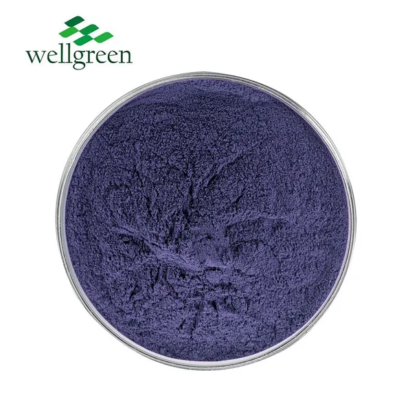 ISO Certificated Factory Supply Butterfly Pea Flower Powder Free Sample Food Grade Natural Color Butterfly Pea Tea Powder photo-2