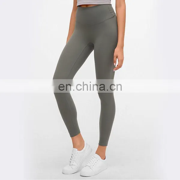 Hot Sale Girl Women High Waisted Nude Crotchless Yoga Tights Leggings Pants Sexy Neon Custom Fitness & Yoga Wear photo-5
