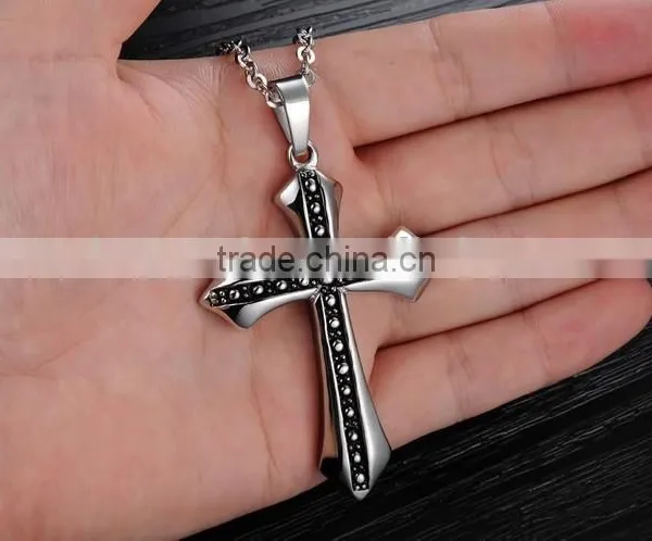 Classic Fashion Men Cross Charms Pendants Necklace Include Stainless Steel Chain Paypal Accept photo-2