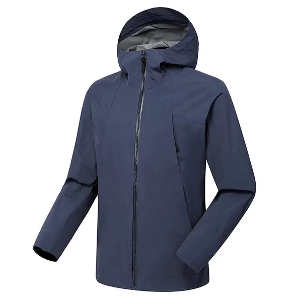 Small Batch Custom Logo Single-layer Hard Shell Raincoat Waterproof Breathable Windproof Outdoor Jacket photo-5