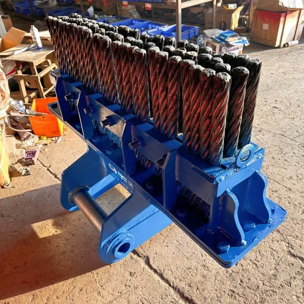 Excavator Attachment Steel Brush, Tunnel Invert Cleaning Three-row Four-row Custom Factory photo-3