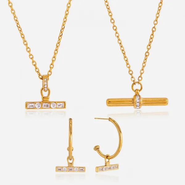 316L Hypoallergenic Stainless Steel Necklace With 18K Gold PVD Coating photo-3