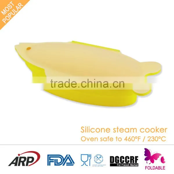 100% Healthy Colorful Silicone Cookware Steamer