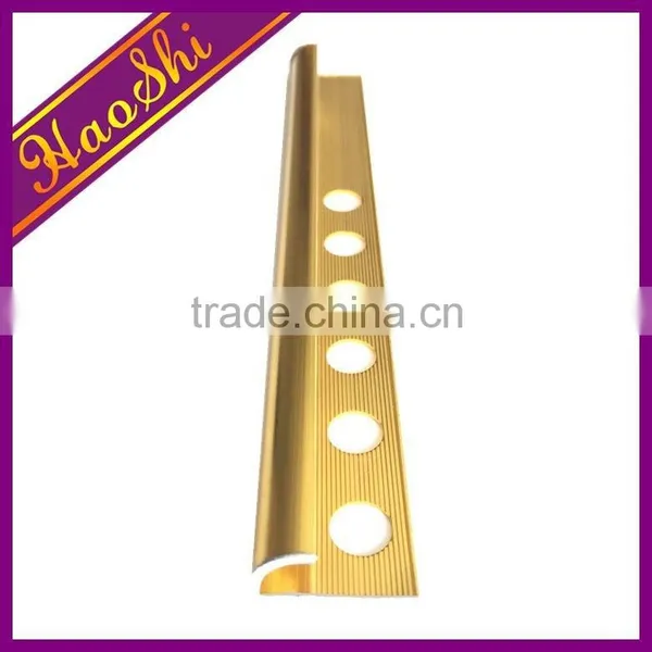 Aluminum 6063 Round Close Type Tile Trim Manufacturers photo-2
