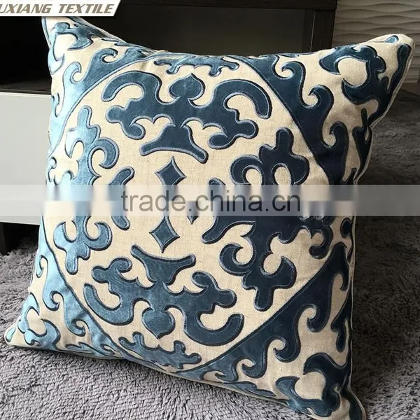 Velvet Applique Embroider Pillow photo-2