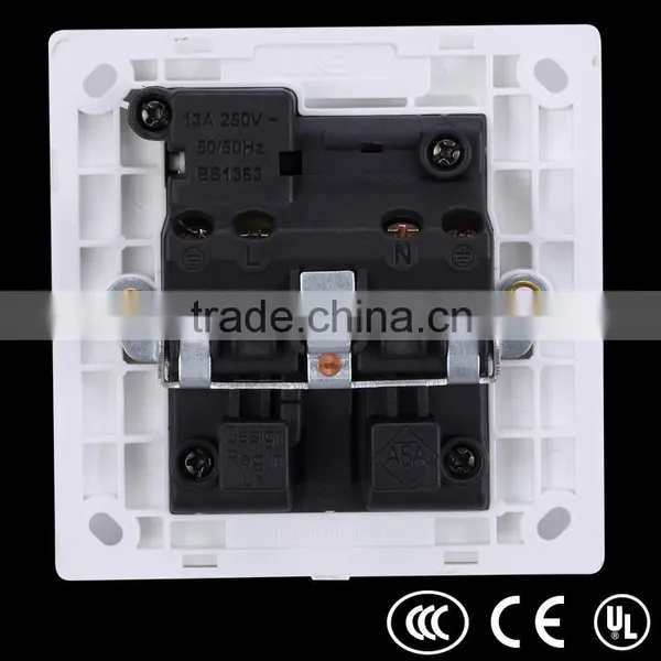 British Standard 3 Pin Wall Socket uk Wall Socket With Switch Rocker Supplier's Choice photo-6