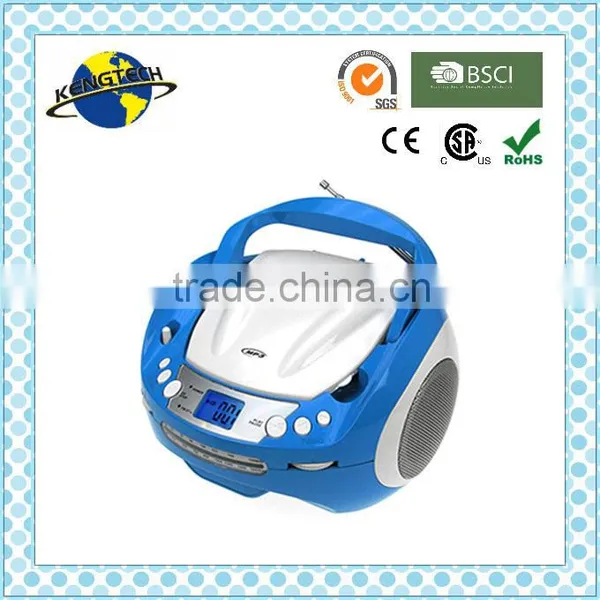 Hot Sale Stylish Sliver and Blue Avant-grade Portable CD Boombox photo-3