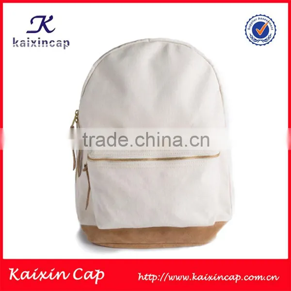 High Quality Blank Canvas Backpack/wholesale White Backpack/canvas School Backpack photo-2