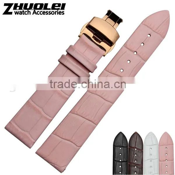 12|14|16|18|20mm High Quality Genuine Cowhide Leather Watch Strap for Women's Wholesale 3PCS photo-2