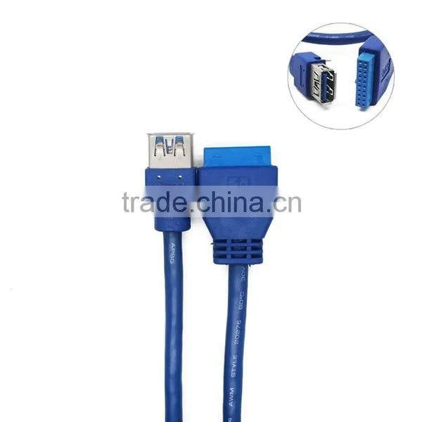 Blue Usb 3.0 to 20pin Female Cable photo-2