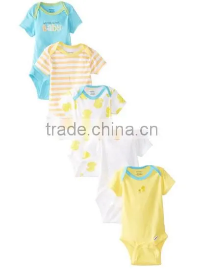 Custom Unisex Cotton Newborn Baby Five-pack Variety Onesie Quality Choice photo-4
