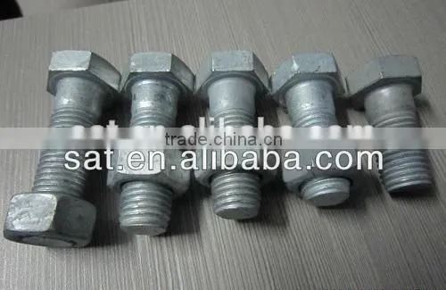 High Quality DIN 933 Standard Size Stud Bolt And Nut Galvanized by Hot Shower Plated and Powder Plated photo-6