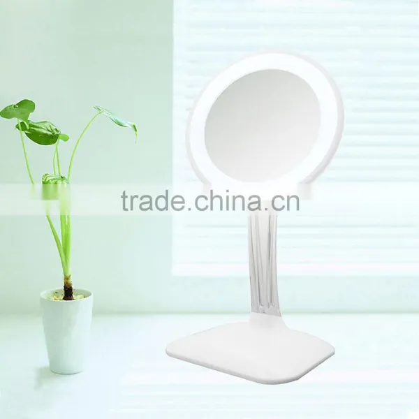 LED Makeup Vanity Mirror Standing Cosmetic Mirror 10x photo-2