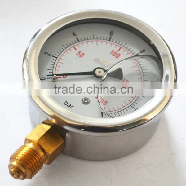 High Quality Water Pressure Gauge Glycerin Filled High Pressure Gauge