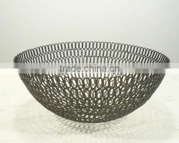 Designer Bowl,Wire Bowl,Decorative Bowl,Nickel Bowl,Tableware Bowl,Iron Bowl,fruit Platter Designs,design Serving Platter