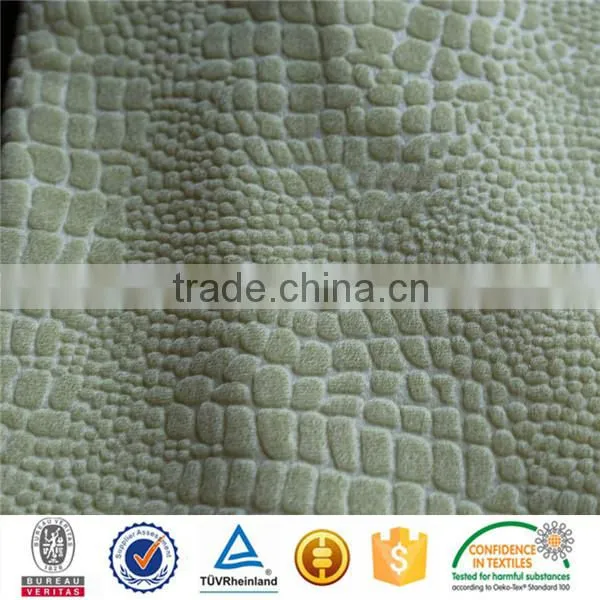 Animal Skin Square Design Velvet Fabric Wholesale 3d Embossed Korea Velvet photo-2
