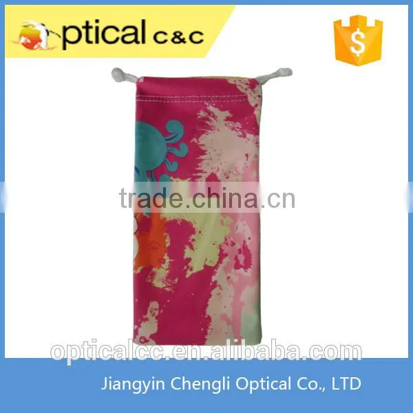 Beauty Custom Silk Screen Printed Microfiber Glasses Bag photo-4